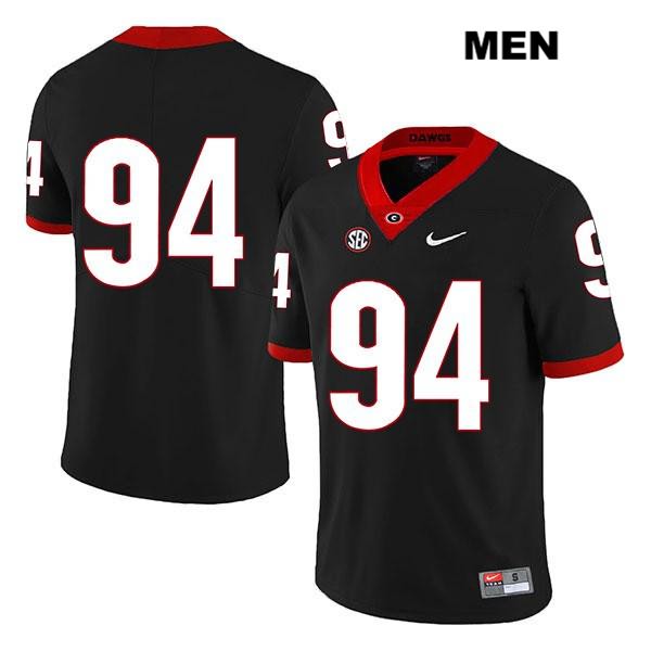 Georgia Bulldogs Men's Michael Barnett #94 NCAA No Name Legend Authentic Black Nike Stitched College Football Jersey IMY3156BV